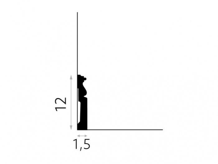 Plinta Polimer Rigid Polyforce Mardom MD095P 120x15x2000 mm [4]