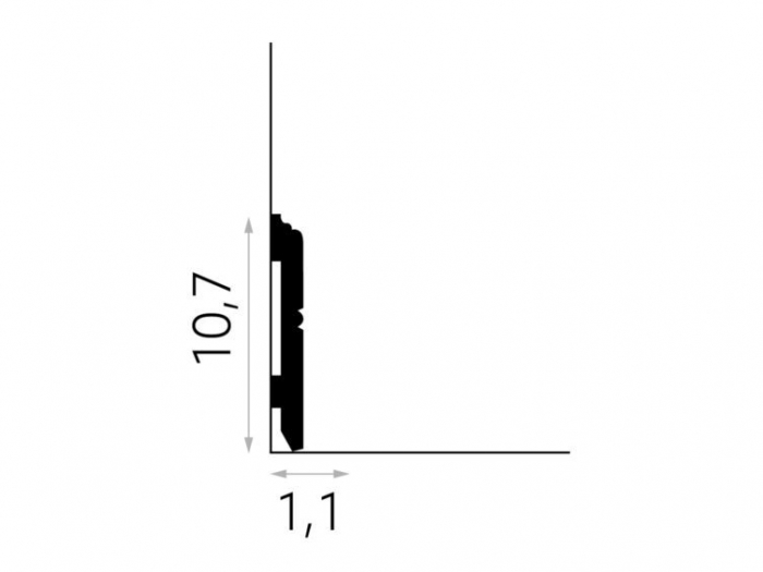 Plinta Polimer Rigid Polyforce Mardom MD354 107x11x2000 mm [3]