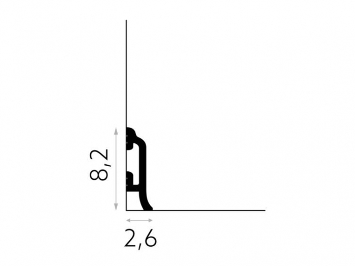 Plinta Polimer Rigid Polyforce Mardom MD8300 82x17x2000 mm [3]