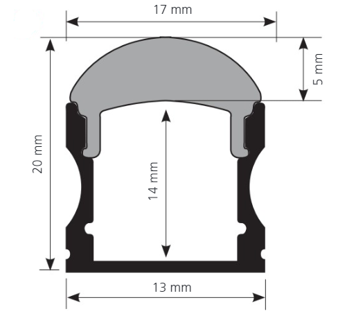 Profil banda LED aplicat 3 EGLO 98937, Negru [2]