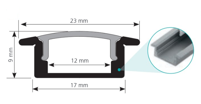 Profil banda LED incastrat 1 EGLO 98978, Aluminiu [2]