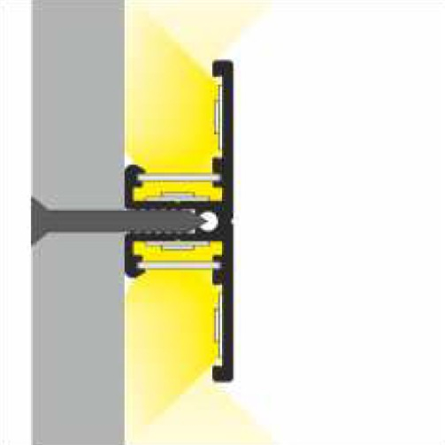Profil LED aparent BACK 10, aluminiu, lungime 2m, 40mm x 13,5mm [5]