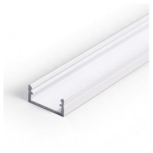 Profil LED aparent BEGTON 12, alb, lungime 2m, 14,4mm x 6,6mm + Dispersor alb mat click [1]