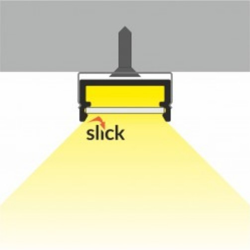 Profil LED aparent BEGTON 12, aluminiu anodizat, lungime 1m, 14,4mm x 6,6mm + Dispersor Alb mat click [4]