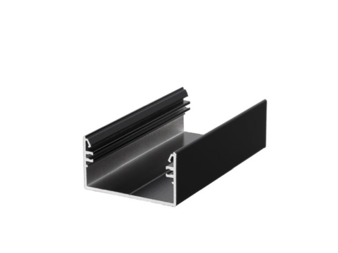 Profil LED aparent LOWI C10, negru, lungime 2m, 53mm x 28mm + Dispersor alb mat click [1]