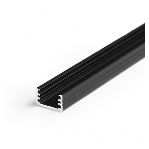 Profil LED aparent SLIM 8, negru, lungime 2m, 12,2mm x 7mm + Dispersor Alb mat click [1]