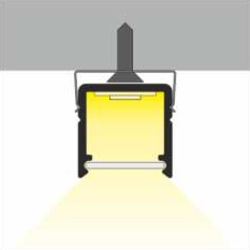 Profil LED aparent SMART 10, alb, lungime 2m, 12mm x 12mm + Dispersor Alb mat click [4]