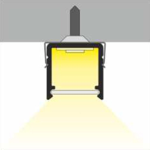 Profil LED aparent SMART 10, aluminiu anodizat, lungime 2m, 12mm x 12 mm + Dispersor alb mat click [4]