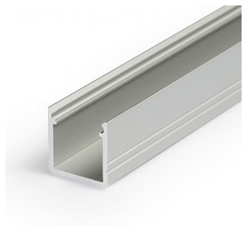 Profil LED aparent SMART 10, aluminiu neanodizat, lungime 2m, 12mm x 12mm + Dispersor Alb mat click [1]