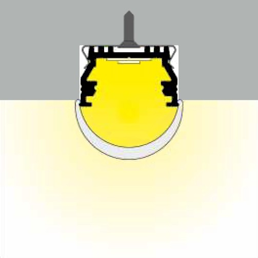 Profil LED aparent UNI 12, aluminiu anodizat, lungime 2m, 17,8mm x 10,8mm + Dispersor alb semirotund click [4]