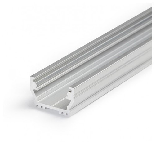 Profil LED aparent UNI 12, aluminiu anodizat, lungime 2m, 17,8mm x 10,8mm + Dispersor alb semirotund click [1]