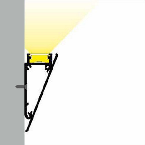 Profil LED aparent WALLE 12, Aluminiu anodizat, lungime 2m, 23mm x 55mm + Dispersor alb mat click [4]