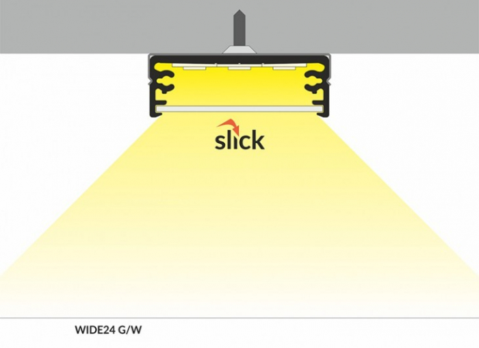 Profil LED aparent WIDE 24, aluminiu anodizat, lungime 2m, 32mm x 11mm [4]