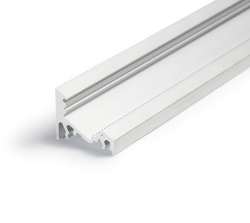 Profil LED de colț CORNER 10, aluminiu neanodizat, lungime 2m, 20mm x 16mm + Dispersor alb mat click [1]