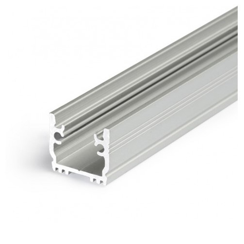 Profil LED de pardoseală FLOOR12, aluminiu anodizat, lungime 2m, 13,7mm x 15,8mm [1]