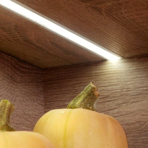 Profil LED încastrat BEGTIN 12, aluminiu anodizat, lungime 2m, 21,3mm x 6,6mm + Dispersor alb mat click [5]