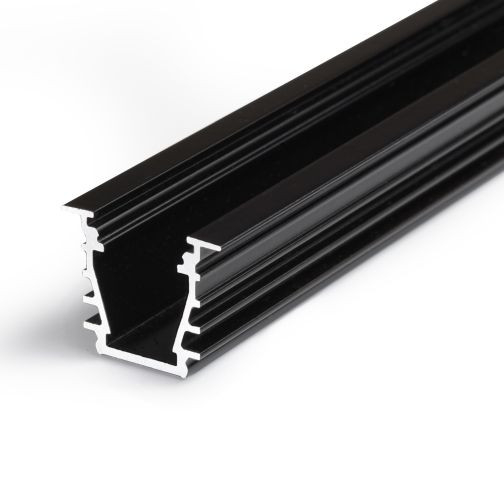 Profil LED încastrat DEEP 10, negru, lungime 2m, 19mm x 23,4mm + Dispersor alb mat click [1]