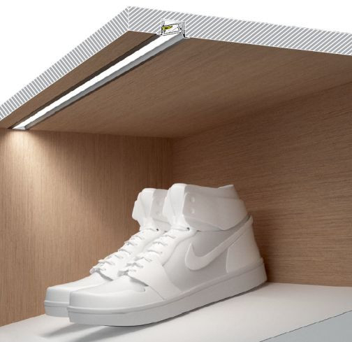Profil LED încastrat DIAGONAL 14, aluminiu neanodizat, lungime 2m, 30mm x 12,7mm + Dispersor alb mat click [2]