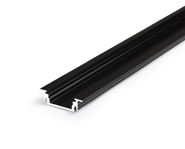 Profil LED încastrat GROOVE14, negru, lungime 2m, 28mm x 8mm + Dispersor negru click [1]