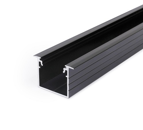 Profil LED încastrat LINEA IN 20, negru, lungime 2m, 30mm x 20,4mm + Dispersor alb mat click [1]