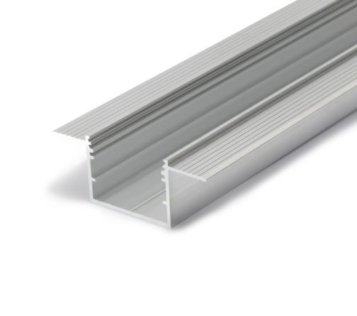 Profil LED încastrat VARIO 30-05, aluminiu neanodizat, lungime 2m, 24mm x 63,4mm + Dispersor alb mat click [1]
