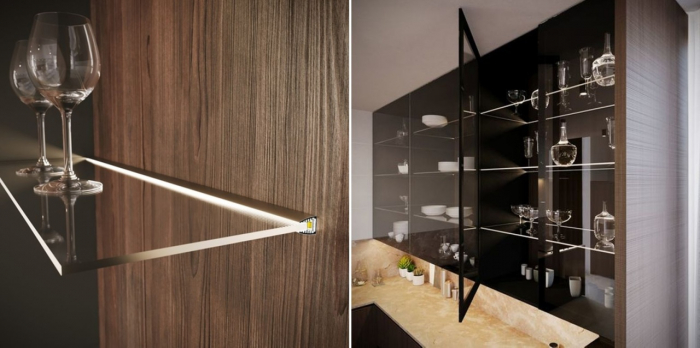 Profil LED pentru sticlă MIKRO10, aluminiu anodizat, lungime 2m, 12,5mm x 18mm  [4]