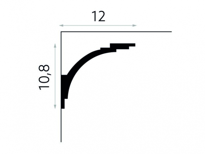 Profil LED Polimer Rigid Polyforce Mardom MD105 108x120x2000 mm [3]