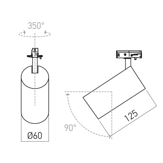 Proiector ARELUX TL01WW MGB 7W 575lm 3000K CRI80 Auriu Opac [2]