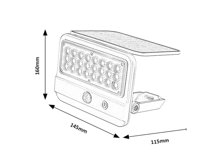Proiector exterior solar Rabalux Flaxton LED 7W 700lm 4000K plastic white stil modern DC 3.7V IP54 77090 [7]