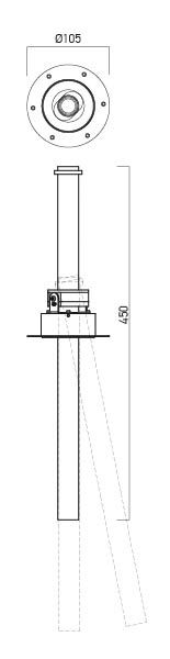 Proiector incastrat orientabil ARELUX VT02WW MBK 9W 679lm 3000K Negru IP20 [2]
