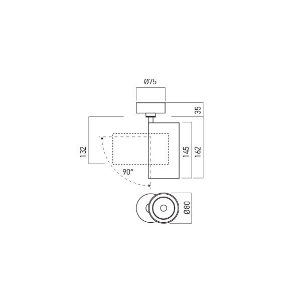 Proiector orientabil Arelux XGAMMA SURFACE GM24NW SWH 30W COB CREE 4000K 2811 lm 220-240V AC CRI90 Alb Sablat IP40 [2]
