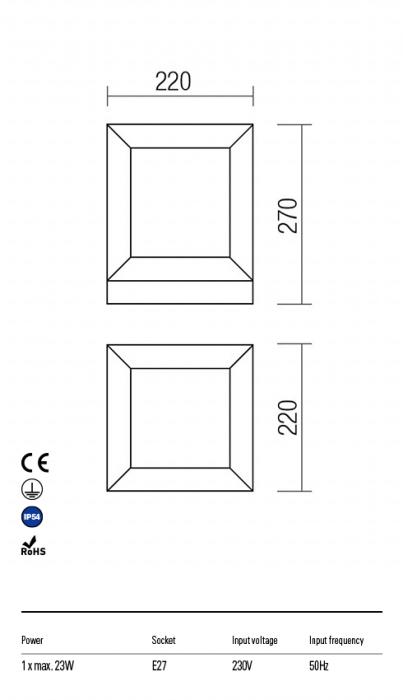 R9171 Stalpisor REDO LANDMARK E27 1 x 23W IP54 Aluminiu turnat DARK BROWN [2]