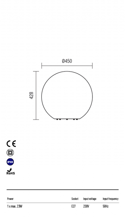 R9968 Corp de iluminat decorativ   BALOO E27 1 x 23W IP65 Aluminiu turnat [2]