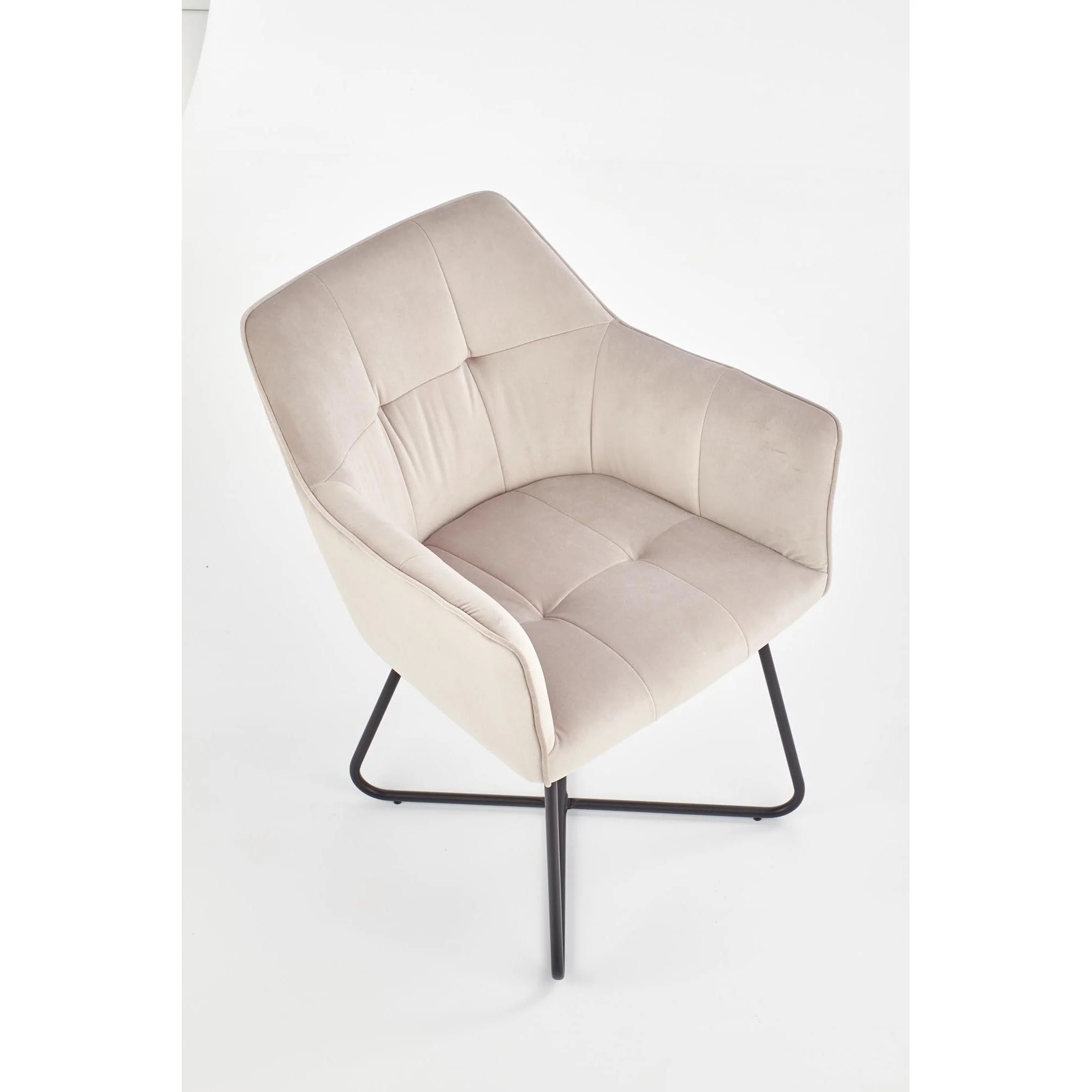 Scaun tapitat K377, bej, 60x62x81 cm [6]