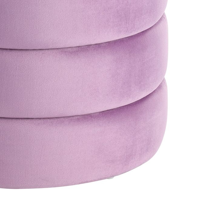 Set 2 Tabureti EGLO AMPAHAKA 424128 Catifea Poliester Violet Spuma Metal Ø400x445 mm [2]