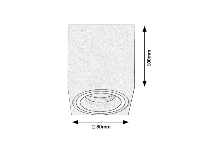 Spot aplicat fix Rabalux Kobald GU10 GU10 1X MAX 25W   aluminiu gray stil modern 230V, 50Hz IP20 71164 [5]