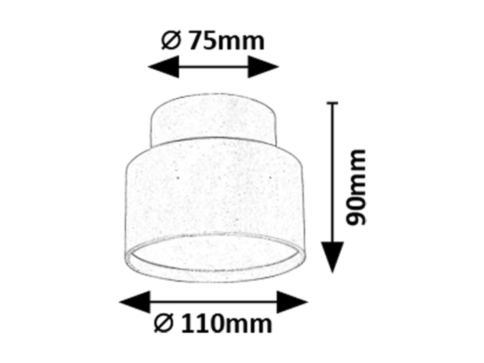 Spot aplicat fix Rabalux Ovidia LED 16W 920lm 3000K metal black stil tehnic, IP20 71319 [5]