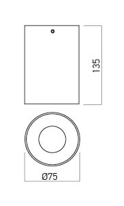Spot Aplicat Fix Xnitro Arelux NR01 MWH/MBK 1 x 50W max.   Alb Mat/Negru Mat IP20 [2]