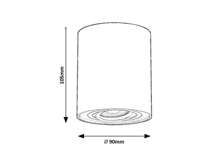 Spot aplicat reglabil Rabalux Kobald GU10 GU10 1x MAX 42W   aluminiu white stil minimal 230V, 50Hz IP20 2048 [3]