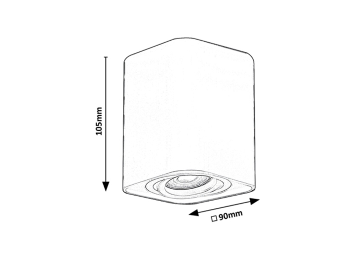 Spot aplicat reglabil Rabalux Kobald GU10 GU10 1x MAX 42W   aluminiu white stil minimal 230V, 50Hz IP20 2050 [3]