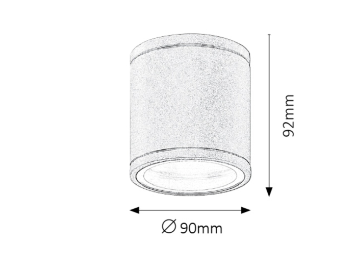 Spot exterior aplicat Rabalux Akron GU10 aluminiu anthracite stil minimal, IP54 8150 [3]