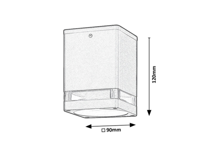 Spot exterior aplicat Rabalux Zombor GU10 aluminiu anthracite stil modern, IP54 7818 [3]