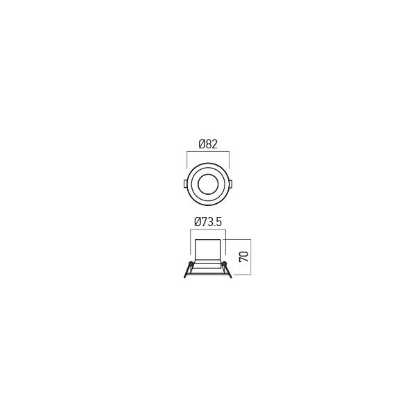 Spot incastrat fix ARELUX XSPA XS01WW MWH Negru mat 12W 1003lm 3000K CRI90 IP44 [2]