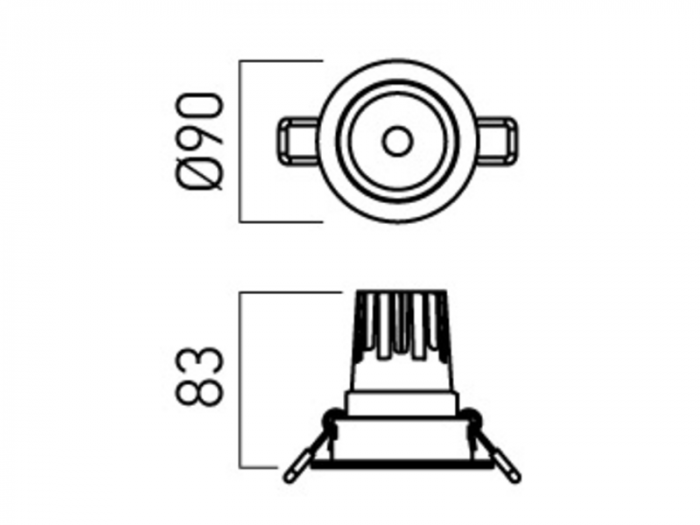 Spot incastrat LED Arelux ON05NW MWH 1x10W 4000K CRI82 IP20 [2]