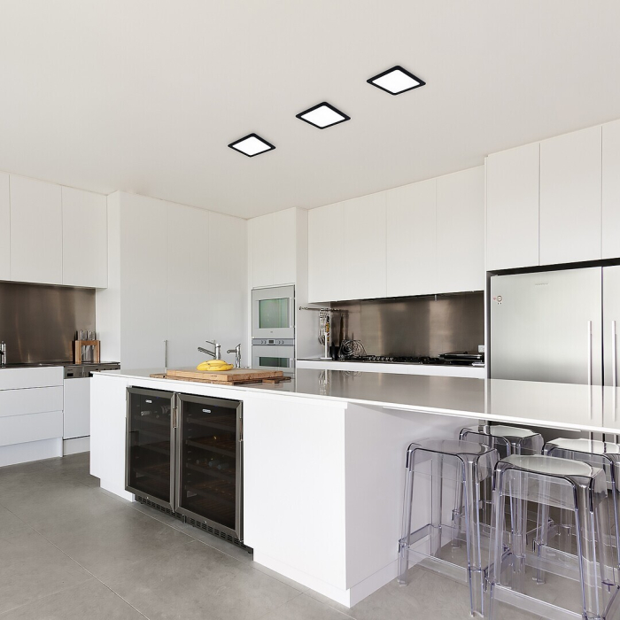 Spot incastrat slim fix Rabalux Shaun2 LED 12W 800lm 3000K plastic black stil minimal, IP20 71230 [8]