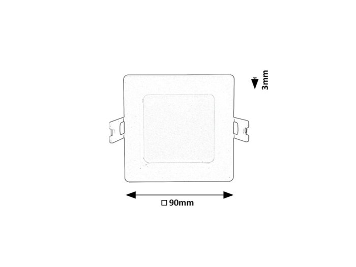 Spot incastrat slim fix Rabalux Shaun2 LED 3W 230lm 4000K plastic white stil minimal, IP20 71236 [7]