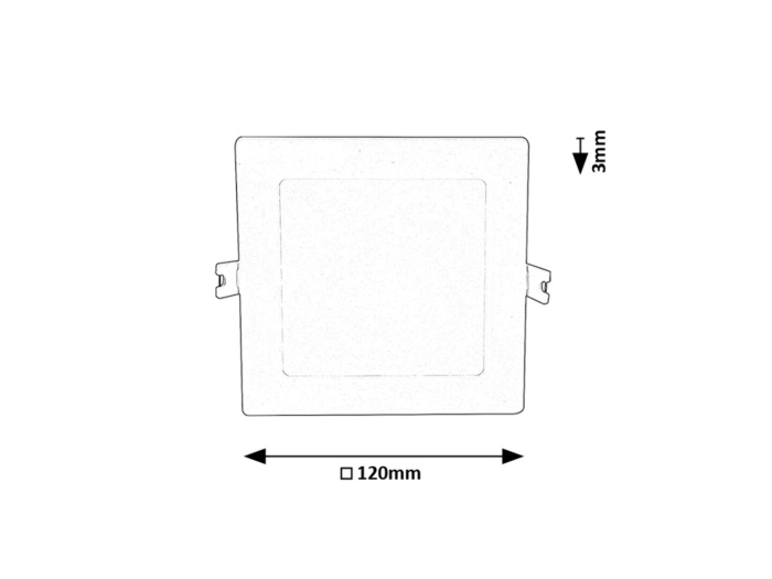 Spot incastrat slim fix Rabalux Shaun2 LED 6W 430lm 4000K plastic white stil minimal, IP20 71237 [7]