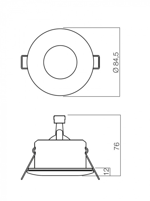 Spot incastrat SMARTER ELC 1101 70125 GU10 1x50W   Aluminiu Crom IP54 [2]