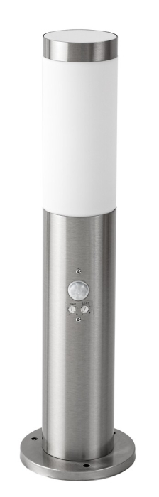 Stalp exterior cu senzor Rabalux Inox torch E27 metal satin chrome stil modern, IP44 8267 [2]