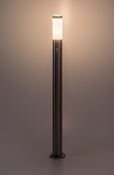 Stalp exterior cu senzor Rabalux Inox torch E27 metal satin chrome stil modern, IP44 8268 [5]